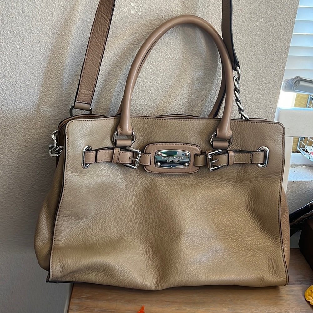tan michael kors large bag